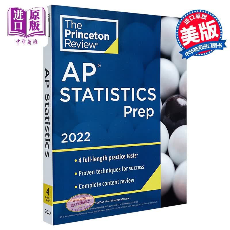 AP备考2022 统计学 Princeton Review AP Statistics Prep 2022 英文原版 The Princeton Review
