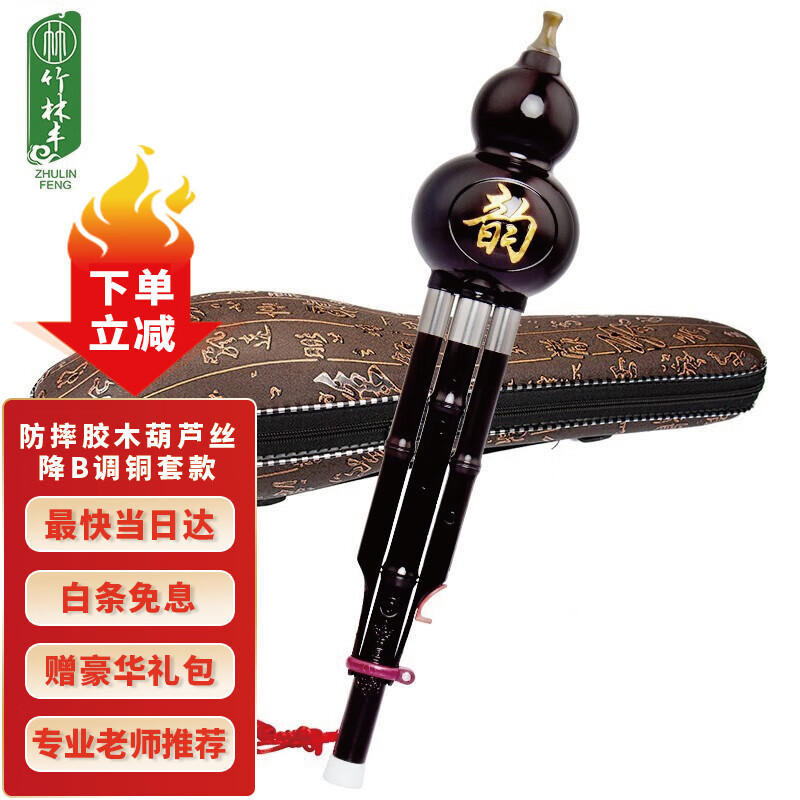 竹林丰 葫芦丝 乐器 降B调 树脂ABS 胶木防摔葫芦丝三音民族乐器初学属于什么档次？