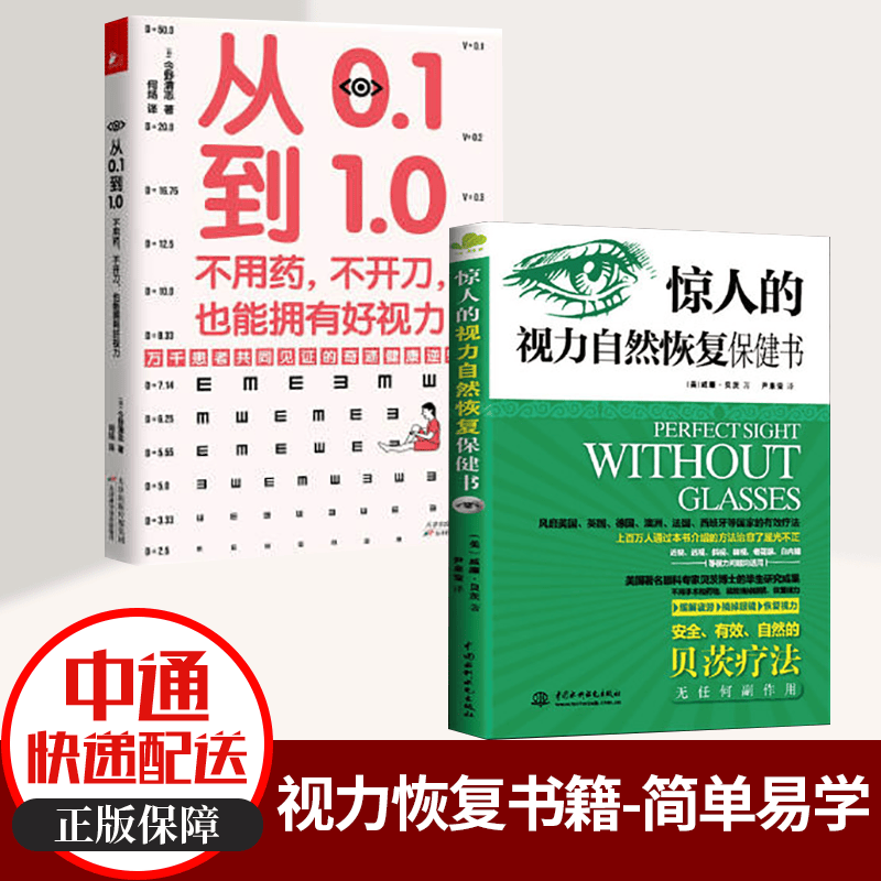 从0.1到1.0：不用药，不开刀，也能拥有好视力+惊人的视力自然恢复 书 表 缓解眼疲劳