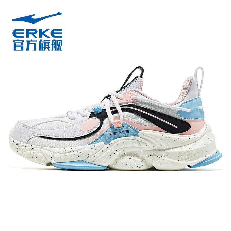 鸿星尔克(erke)女鞋跑步鞋2023年春季新款休闲鞋潮软底缓震运动鞋弜弹