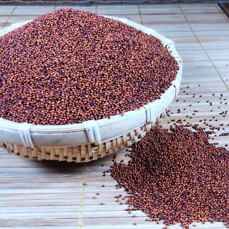 维霆广西龙爪粟鸭脚粟米红小米五谷杂粮粥粟粉穇子米拳头粟米