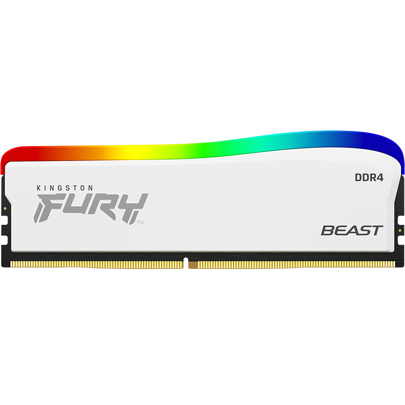 Kingston 金士顿 FURY Beast野兽系列 DDR4 3600MHz RGB 台式机内存 灯条 白色 16GB 8GB*2 KF436C17BWAK2/16