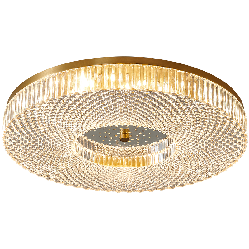 美莎拉帝后現(xiàn)代輕奢主臥燈全銅超薄吸頂燈簡約現(xiàn)代圓形護(hù)眼房間臥室陽臺燈 【小號】直徑40CM 三色變光