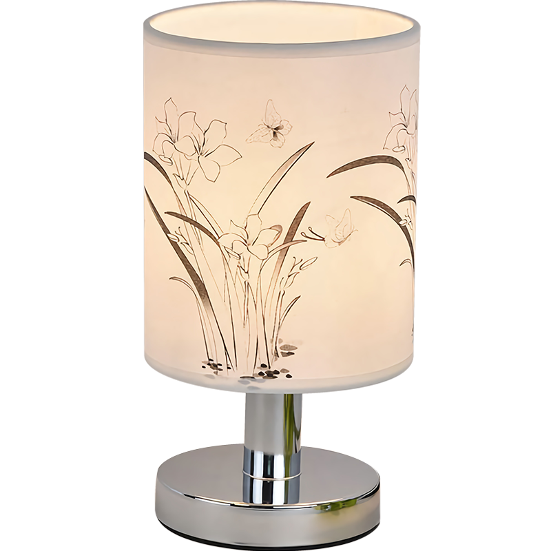 呱呱鸟led北欧风简约卧室床头灯布艺灯罩五金灯体触摸调光喂奶夜灯小