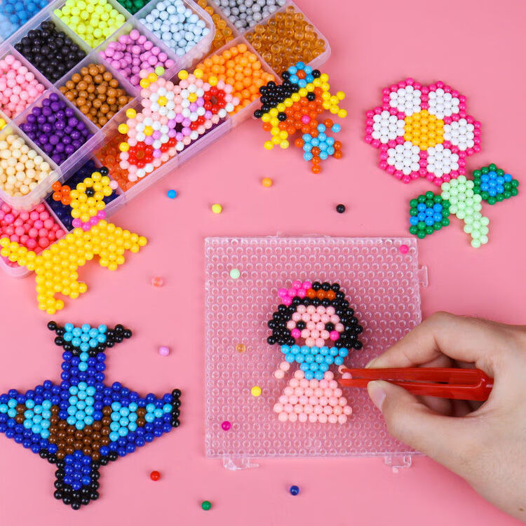 神奇水雾魔法珠手工制作水粘diy水雾魔珠拼图男女孩儿童玩具 24色4800