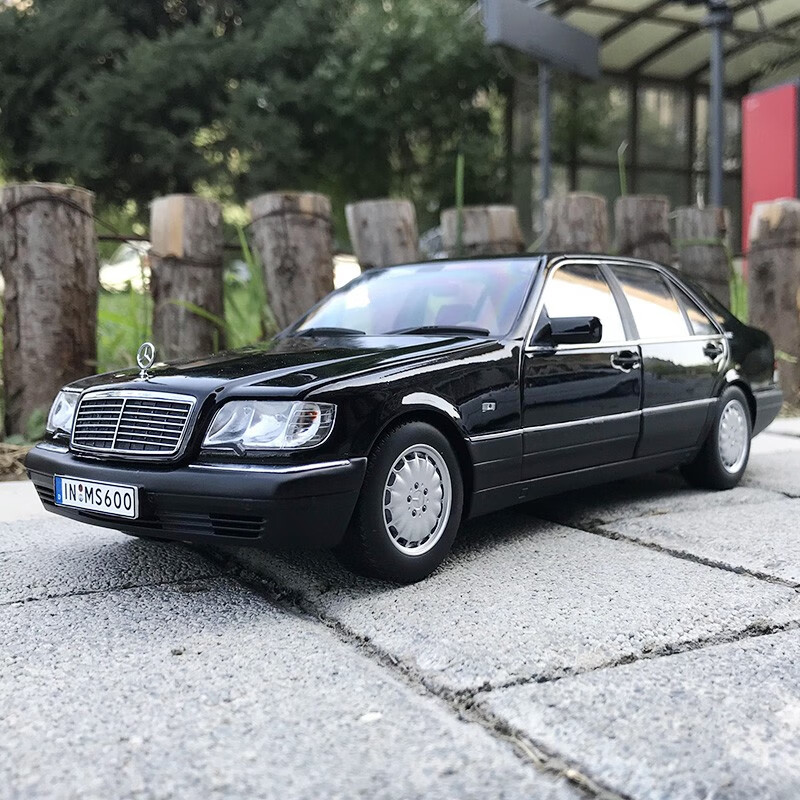1:18 1990年 奔驰s600 w140虎头奔 s450l 汽车模型合金车模老爷车 原