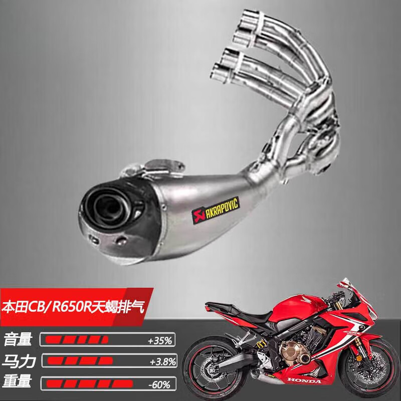 f改装天蝎排气管摩托车配件cb650r全段尾段 田cb650r/cbr650r天蝎排气