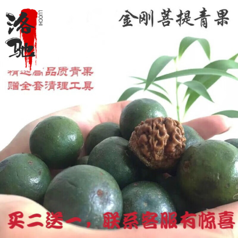 可颖新鲜成熟青皮金刚菩提子 原籽手串5瓣爆肉男女手链108文玩佛珠