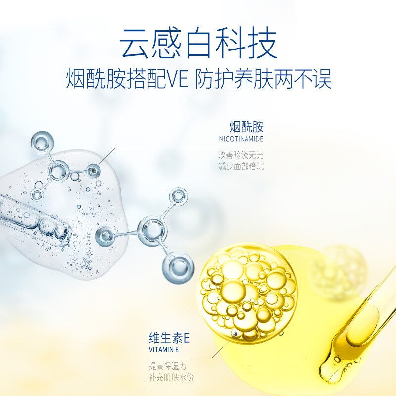 温碧泉防晒乳霜美白祛斑隔离50倍高倍防护轻薄透气军训户外防晒黑紫外线 美白祛斑防晒50g