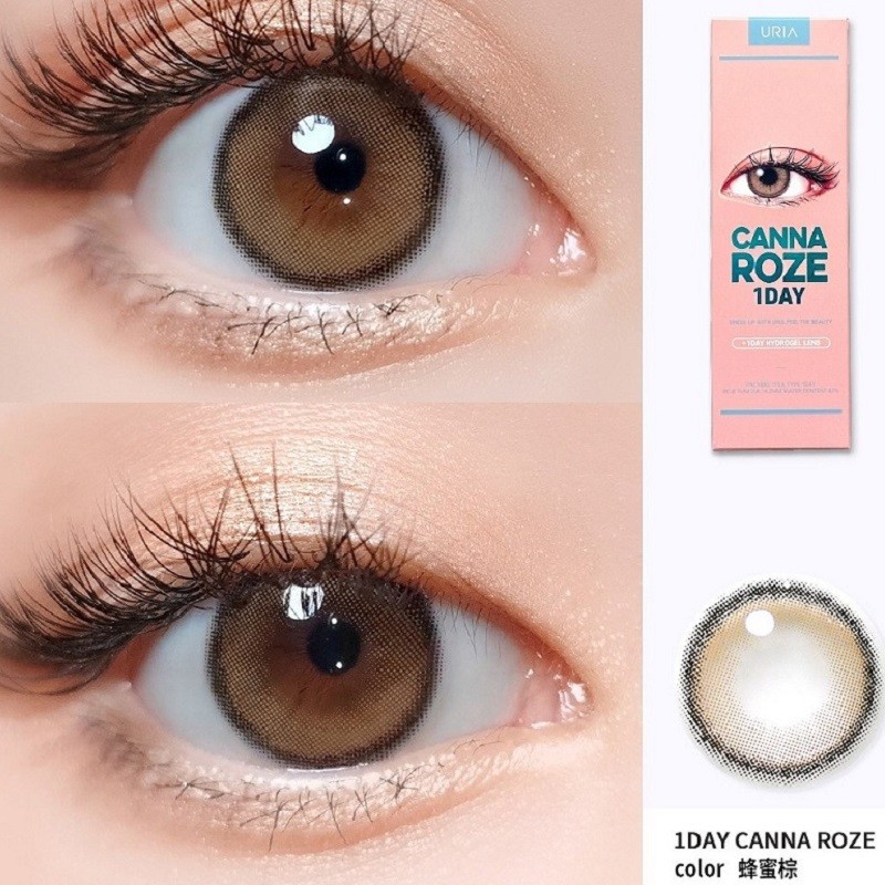 idol韩国自然小直径美瞳蜂蜜棕迷雾棕roze隐形一次性日抛10片20片tu