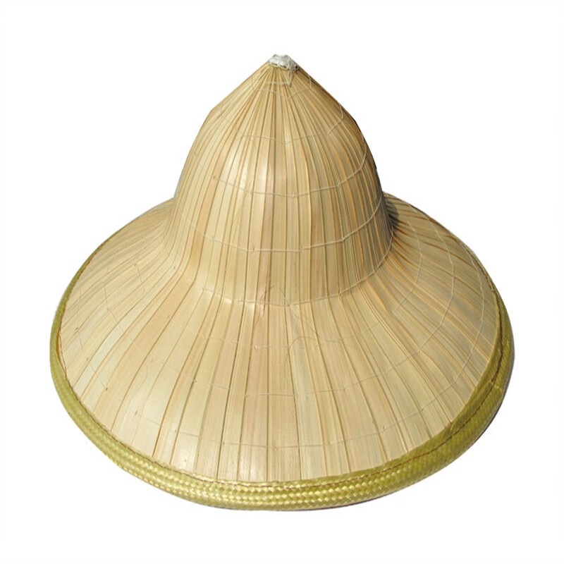 oimg竹编草帽大沿草帽农民斗笠 度假旅游防雨帽防嗮园艺辅材 五顶以上