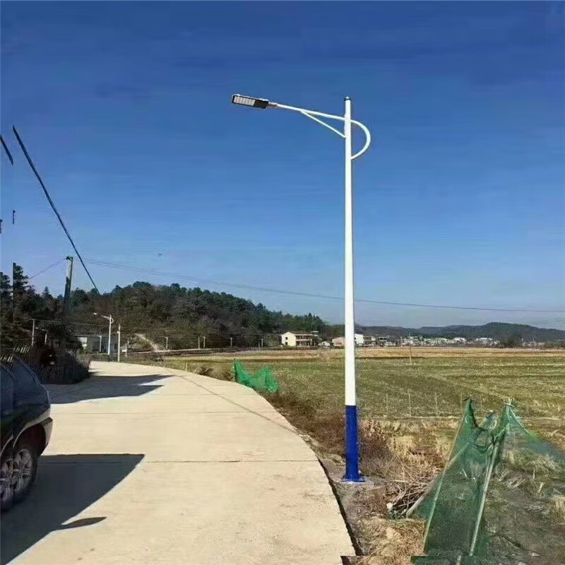 市电高杆户外小区路灯接电款a字臂工程6米庭院灯 海螺臂6米60w全套