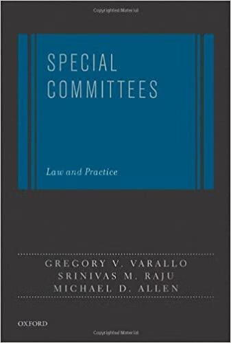 预订 special committees: law and practice