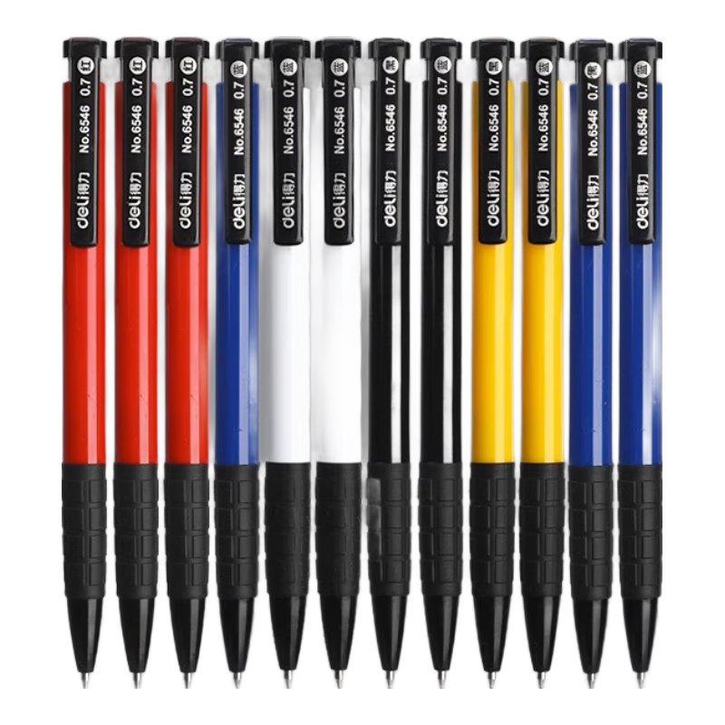 ���ڲ�����������deli��Բ��ʰ�ѹʽ�Զ����ͱ���ɫ��о��ɫ��ɫ��ɫ��ɫ����ֵ�칫��Ʒ����ѧ����ʦ��ʦ�� ��ɫ24֧ ɢװ��6546�� 12.6Ԫ