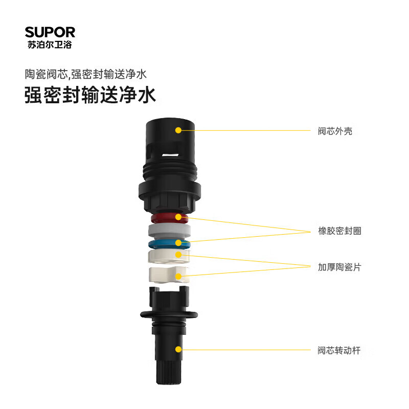 苏泊尔（SUPOR）直饮水龙头厨房单冷龙头不锈钢陶瓷阀芯纯净水器 K-净水龙头