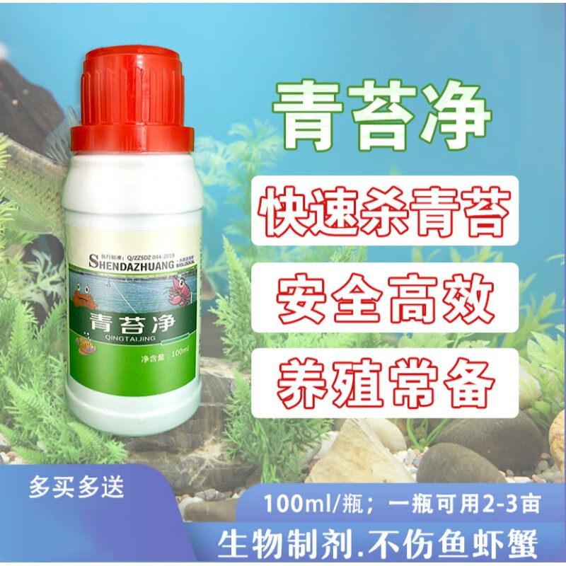 青苔净青苔速灭分解酶不伤水鱼虾蟹池塘清苔专用药水产养殖除青苔 100