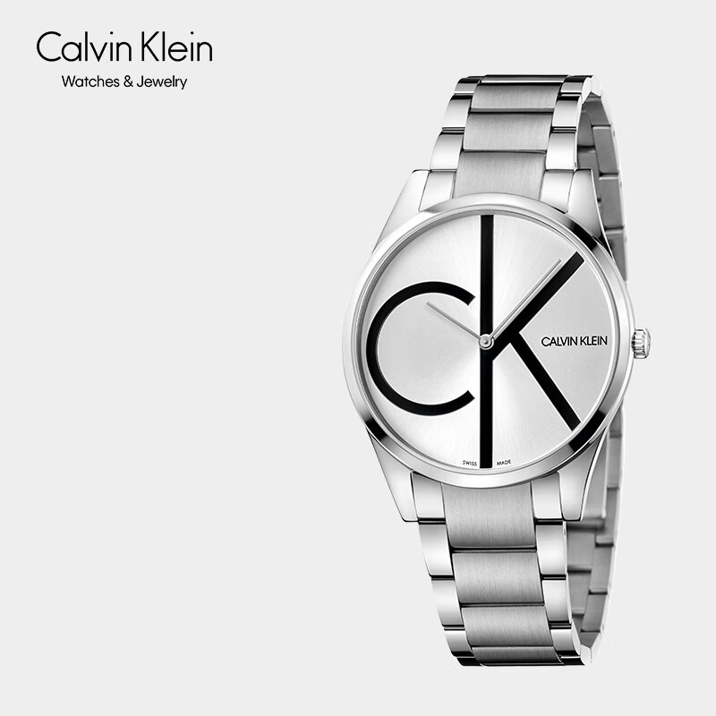 CK凯文克莱（Calvin Klein）Time 时光记忆系列 银色钢带圆盘男表 石英表 K4N2114Z（表盘:40MM）