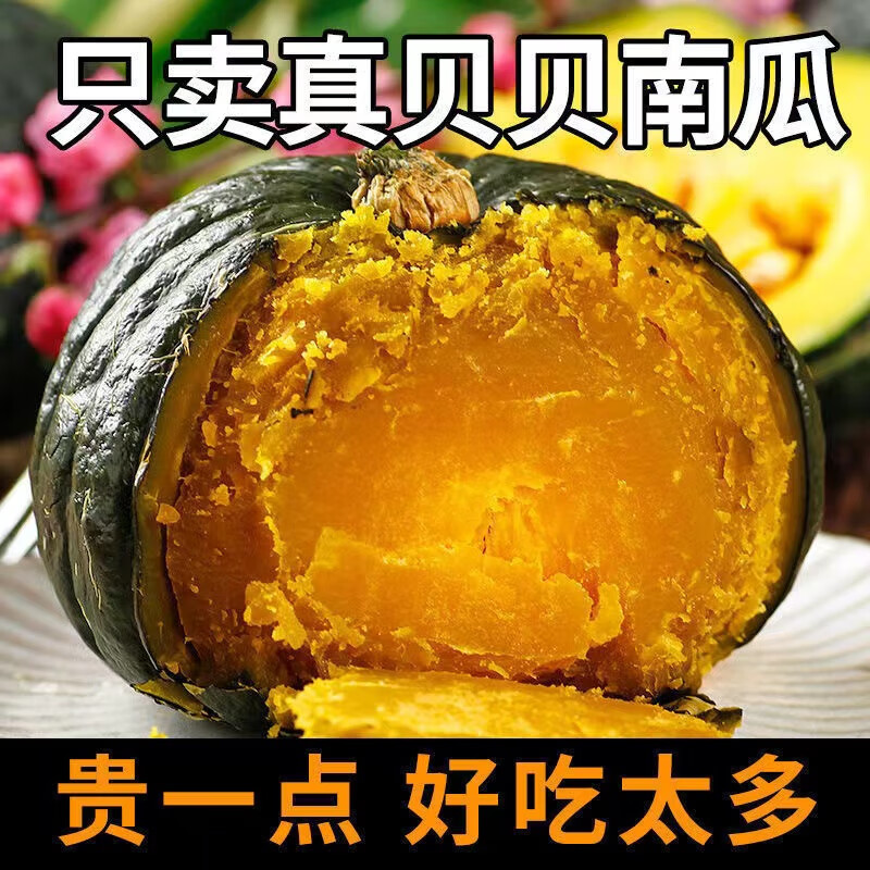 金百粟山东贝贝南瓜 小南瓜板栗味新鲜蔬菜宝宝粉糯香甜农家自种 贝贝小南瓜4.5-5斤装-推荐