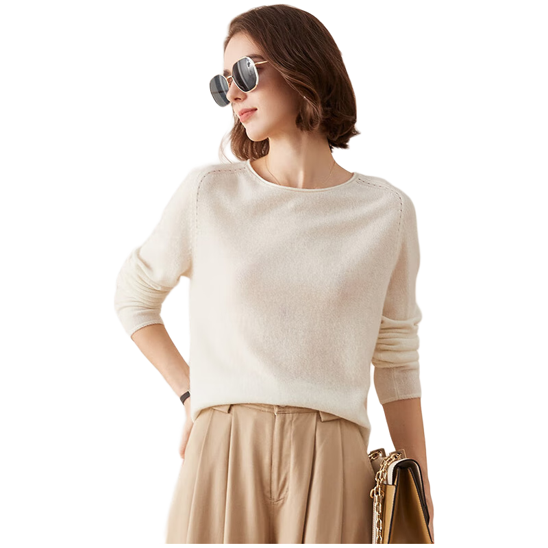 ���ɲ����ﶬ����Բ�촿������Ů�ٴ�����ë���ڴ�����֯�� �ư�ɫ M