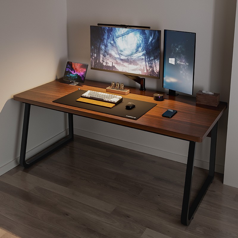 蔓斯菲尔 电脑桌台式简易卧室家用学生书桌子学习桌办公室桌椅组合 160CM欧洲黑橡木单桌