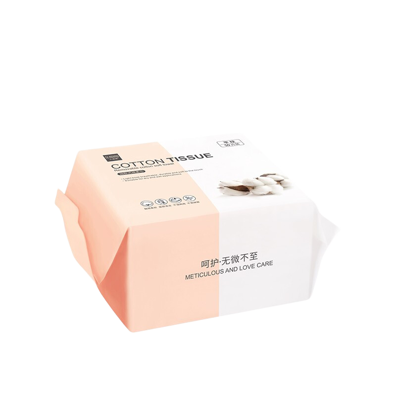 泊泉雅一次性洗臉巾珍珠紋干濕兩用潔面巾純棉抽取式洗面擦臉卸妝化妝棉 薄款 16片 珍珠棉