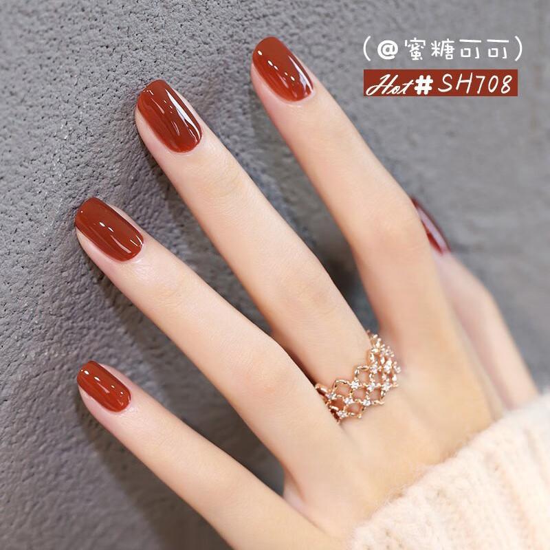 sweet color脚 指甲油套装持久透明糖果色美甲亮闪片裸色持久不可剥网