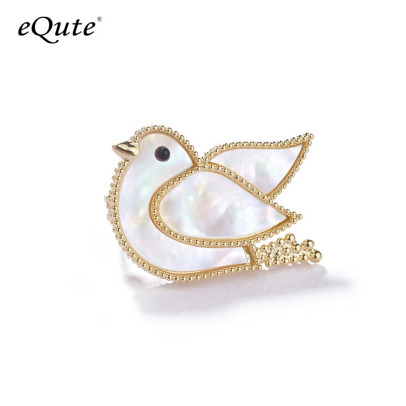 依特(equte)贝壳和平鸽胸针女高档男西装胸花配饰别针世界和平高考