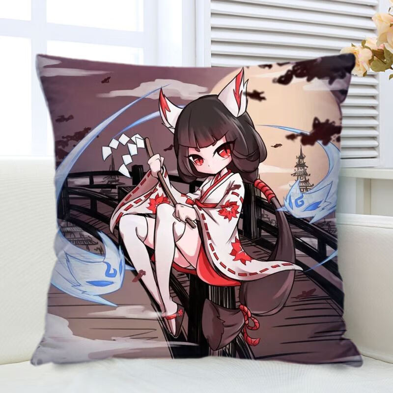 妙普乐忍者必须死3抱枕周边动漫游戏靠垫枕头小黑女仆琳苍牙学生日