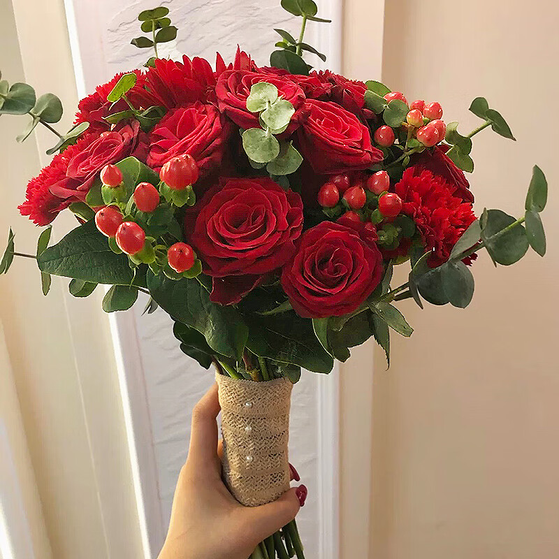 钰尚新娘手捧花结婚礼领证真鲜花全国北京同城速递上海广州厦门配送花