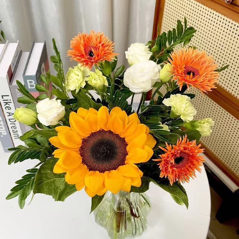 简势（jianshi）玫瑰花康乃馨百合向日葵教师节花束云南昆明基地直发 秋与岛屿-设计款花束使用感如何?