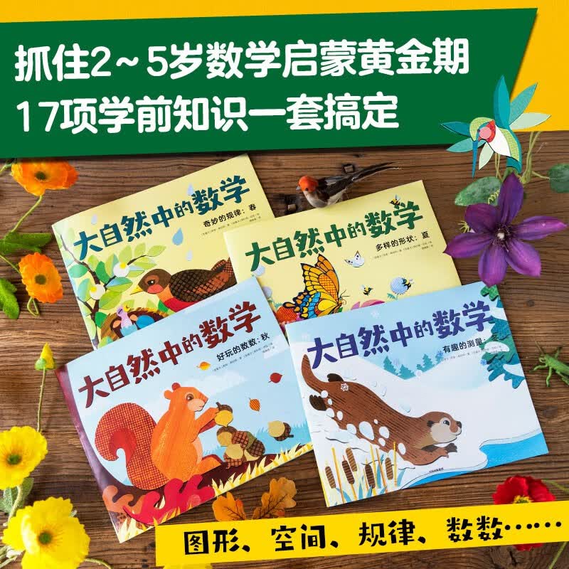 大自然中的数学（套装共4册）【3-6岁】 儿童科普详情图