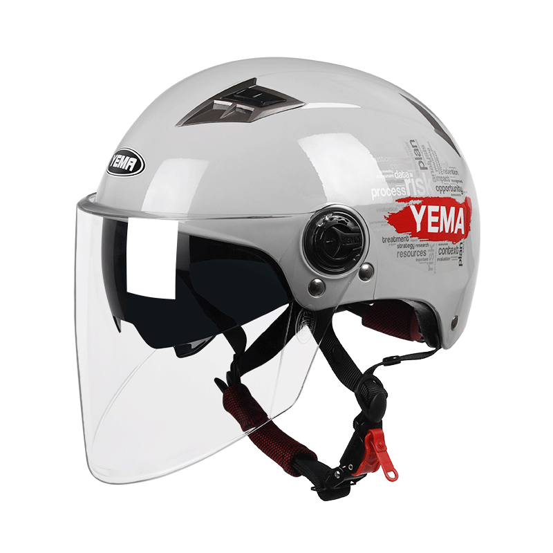 YEMA 野马 329S 摩托车头盔 半盔 透明镜片