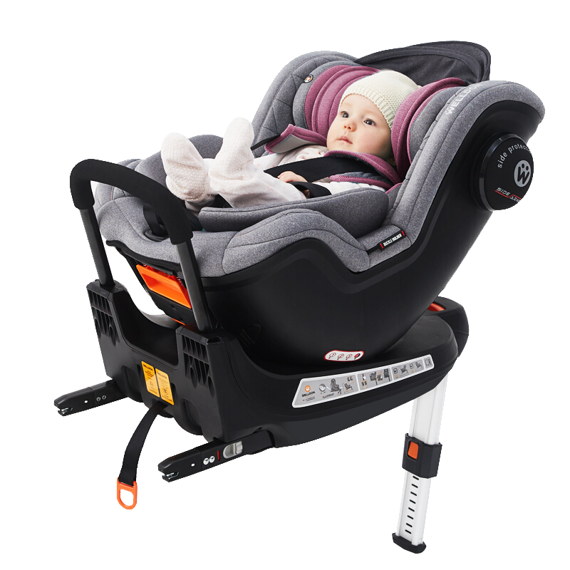惠尔顿（Welldon）儿童安全座椅360度旋转0-4岁婴儿车载宝宝汽车用可坐 茧之爱2PRO 公主粉100016385705