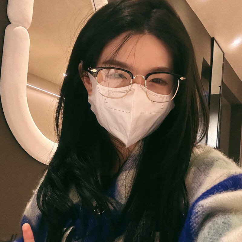 依岚傲雪复古半框黑色框素颜男斯文平光镜框架近视眼镜女款大脸显瘦