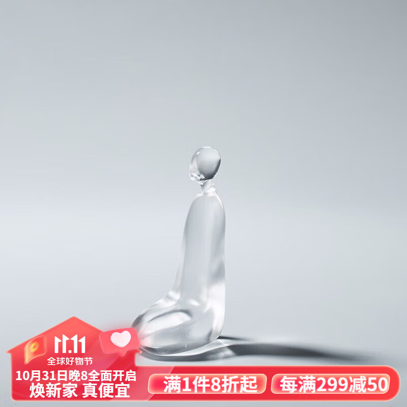 容山堂琉璃茶宠物摆件禅意佛像无相小生变色透明精品可养茶具配件 琉璃无相小生-中号高性价比高么?