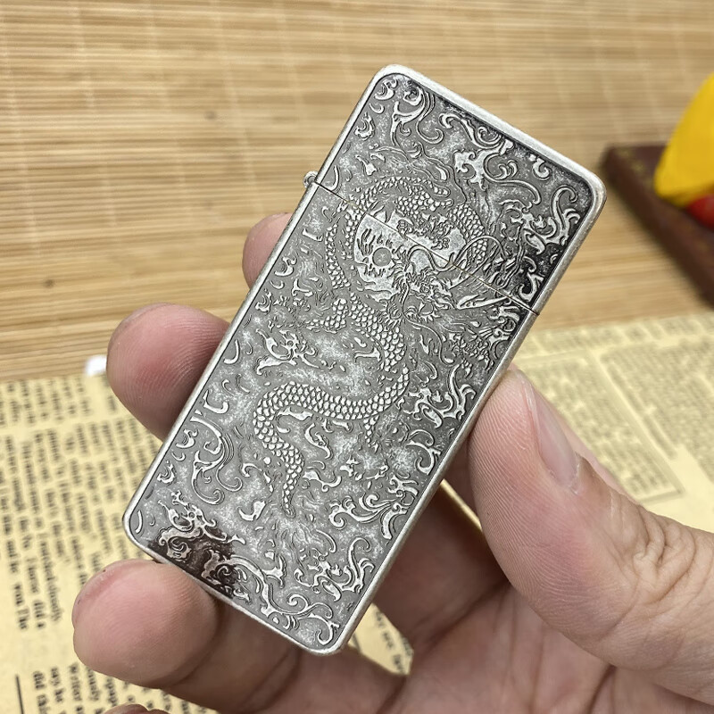 祥云龙煤油打火机创意个性双面精雕龙浮雕送男友礼物 祥云神龙标准版