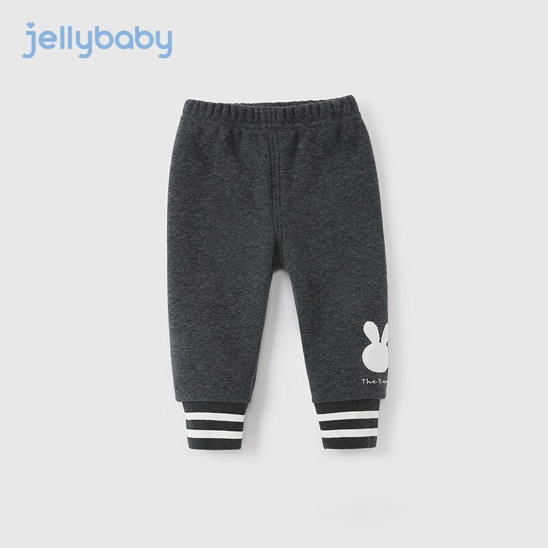 JELLYBABY【加绒束脚小兔打底裤】2023女童裤子保暖儿童加绒打底裤 深花灰 100怎么样,好用不?