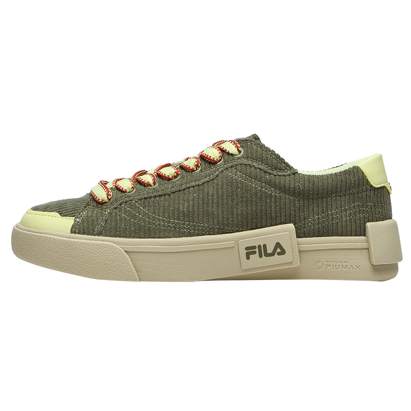FILA FUSION斐樂男鞋帆布鞋男POP時尚休閑鞋低幫板鞋男 隱密綠/米色-CA 40