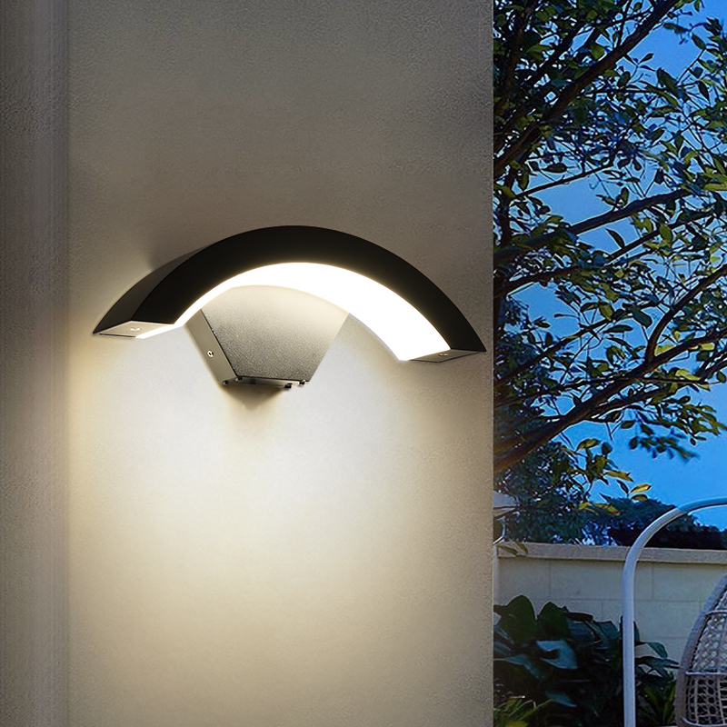 led户外防水阳台露台咖啡色灯大门入户门前感应灯阳光房专用壁灯 16w