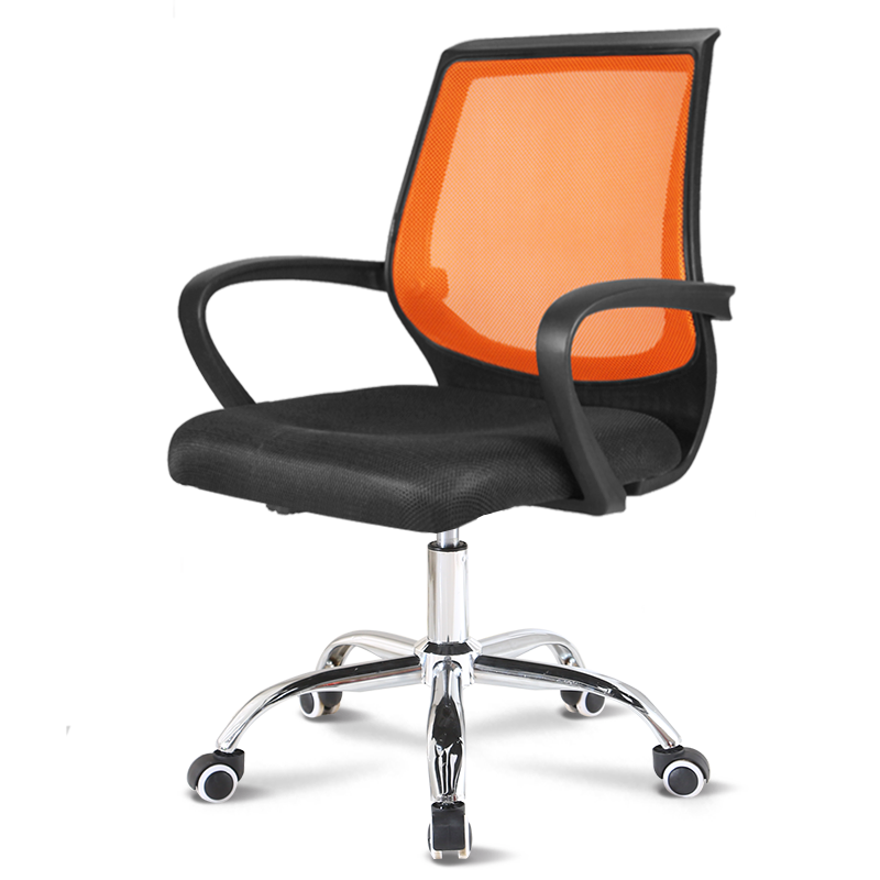 古雷诺斯 电脑椅 办公椅子职员网椅转椅会议椅家用电脑椅子休闲座椅 电竞椅主播椅 S103-04-橙黑