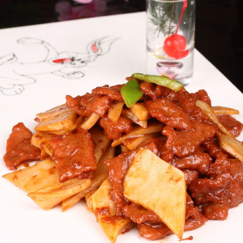 虎钢馋蚝油牛柳酒店餐饮半成品菜食材耗油牛肉片速冻调理腌制铁板牛