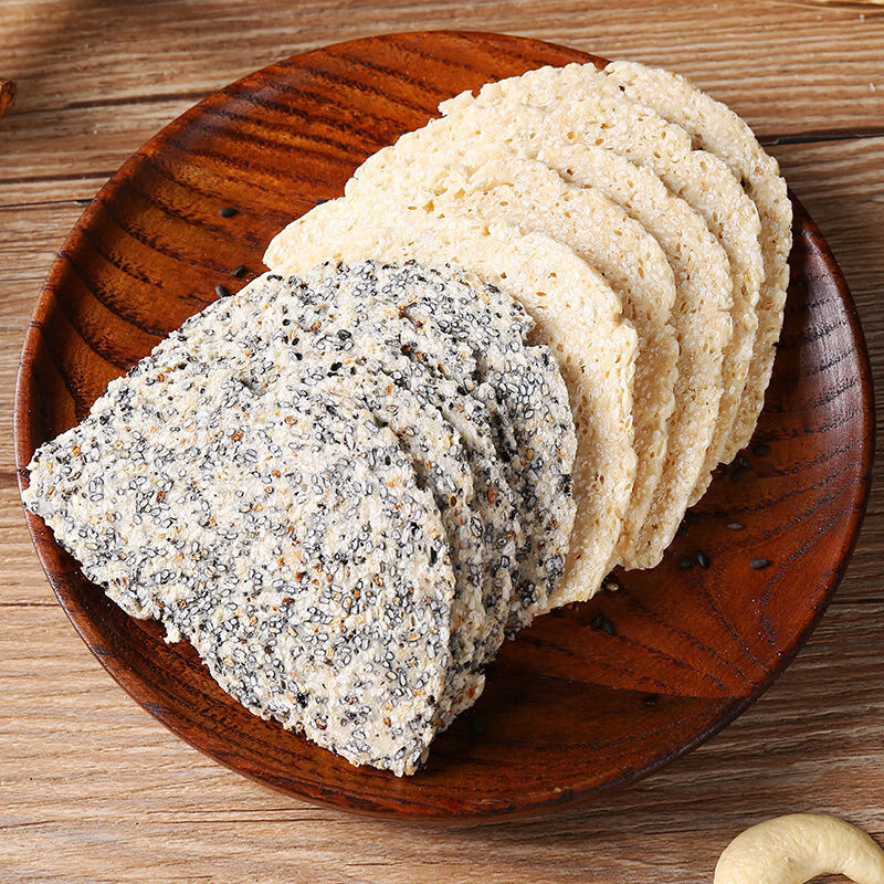 湖北特产 孝感麻糖芝麻糖芝麻片手工糕点麦芽糖甜脆麻香老人零食 白