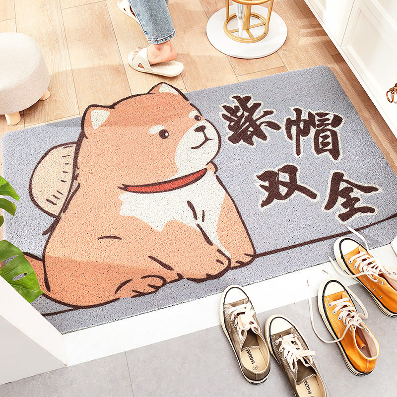 定制卡通地垫刮沙除尘进门入户防滑垫耐磨蹭玄关门口丝圈防滑脚垫 柴
