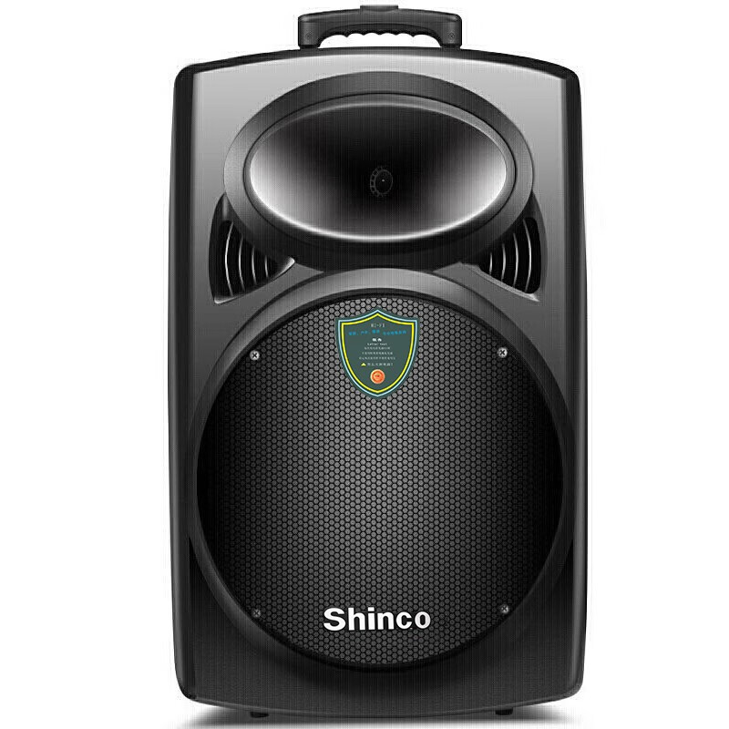 新科（Shinco）V90 15英寸大功率重低音广场舞音响 移动户外蓝牙拉杆音箱 便携式扩音器带麦克风