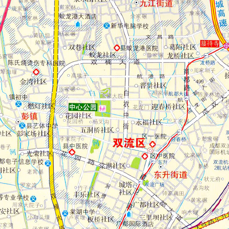 2021新版 成都市六环地图 1.5x1.