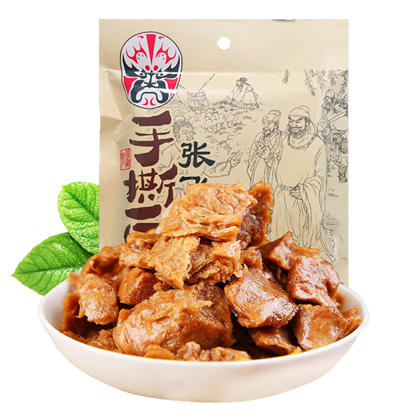 张飞传人手撕素肉 豆腐干小包零食五香麻辣豆干小包装 180g五香*3袋
