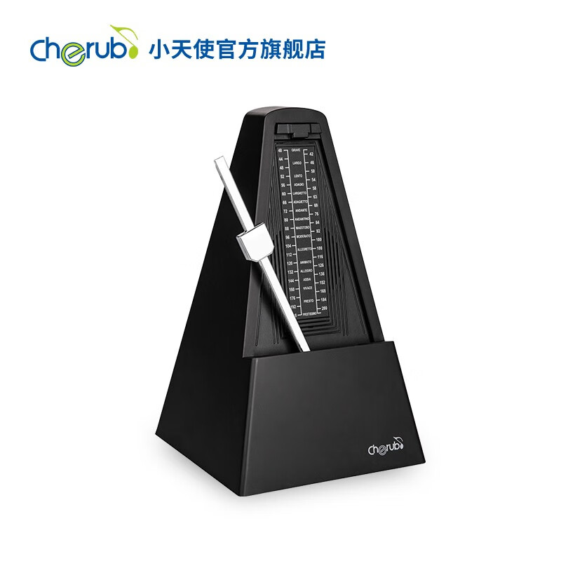 小天使cherub机械式电子节拍器钢琴小提琴古筝萨克斯吉他通用型充电节拍器 WSM-290P 黑色