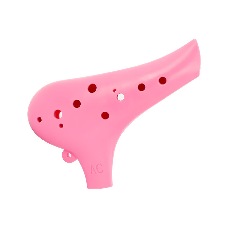 青歌TD04树脂陶笛中音C调12孔学生初学演奏吹奏教学可水洗陶笛 TD04_中音C调12孔树脂陶笛磨砂粉