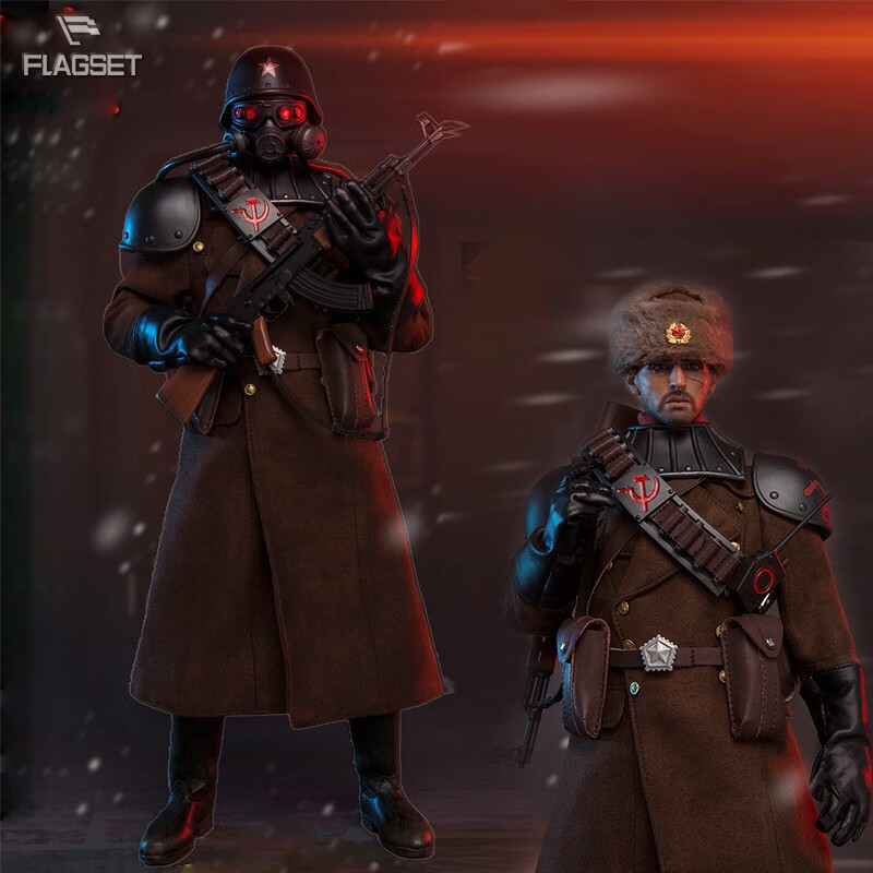 flagset【现货】 1/6兵人手办模型 73046红色警戒苏联动员兵可动人偶