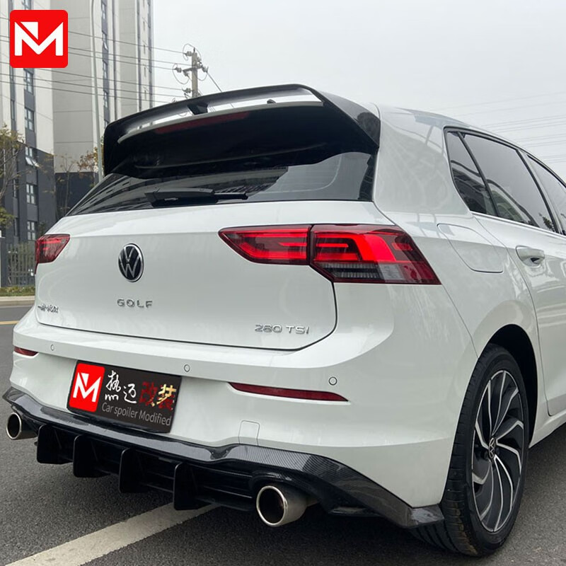 热迈(rm)适用于大众高尔夫8代尾翼改装专用车顶定风翼扰流板外观装饰
